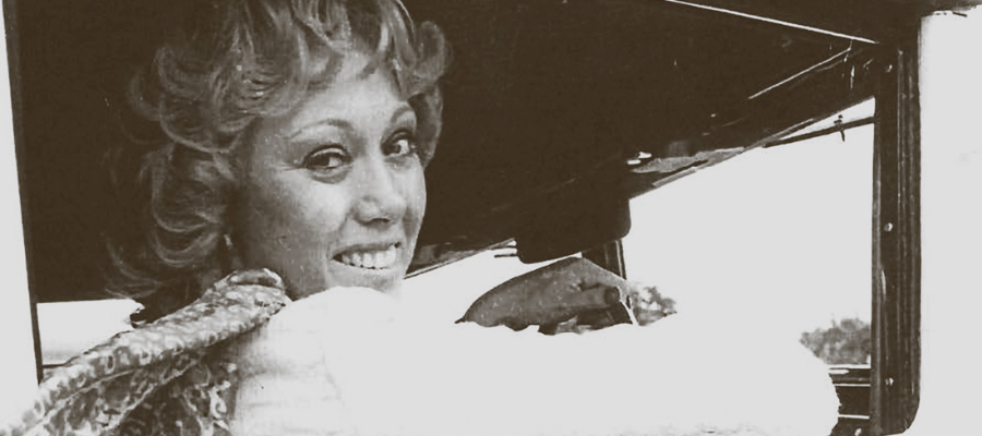 Lady sat in car