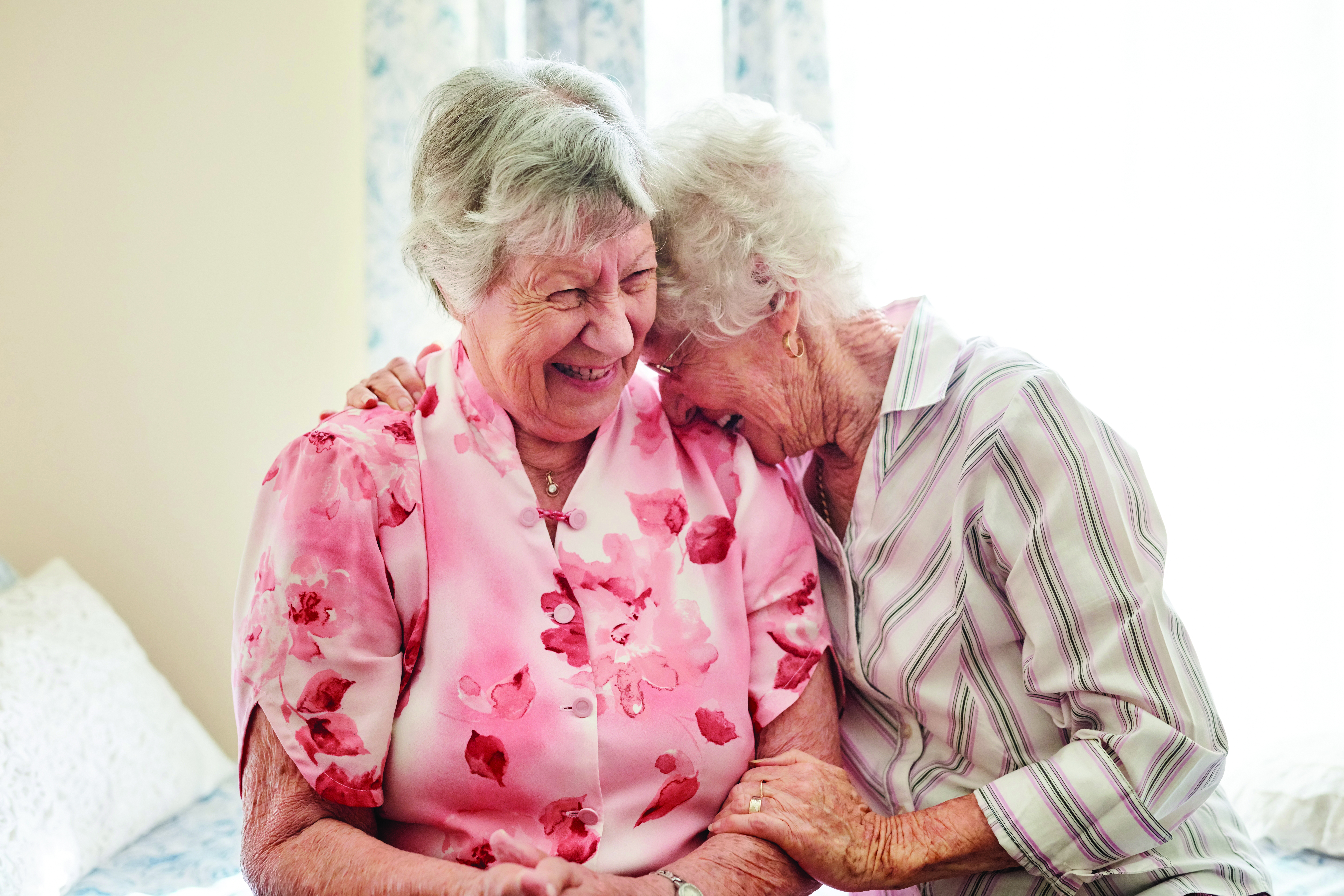 Two ladies laughing