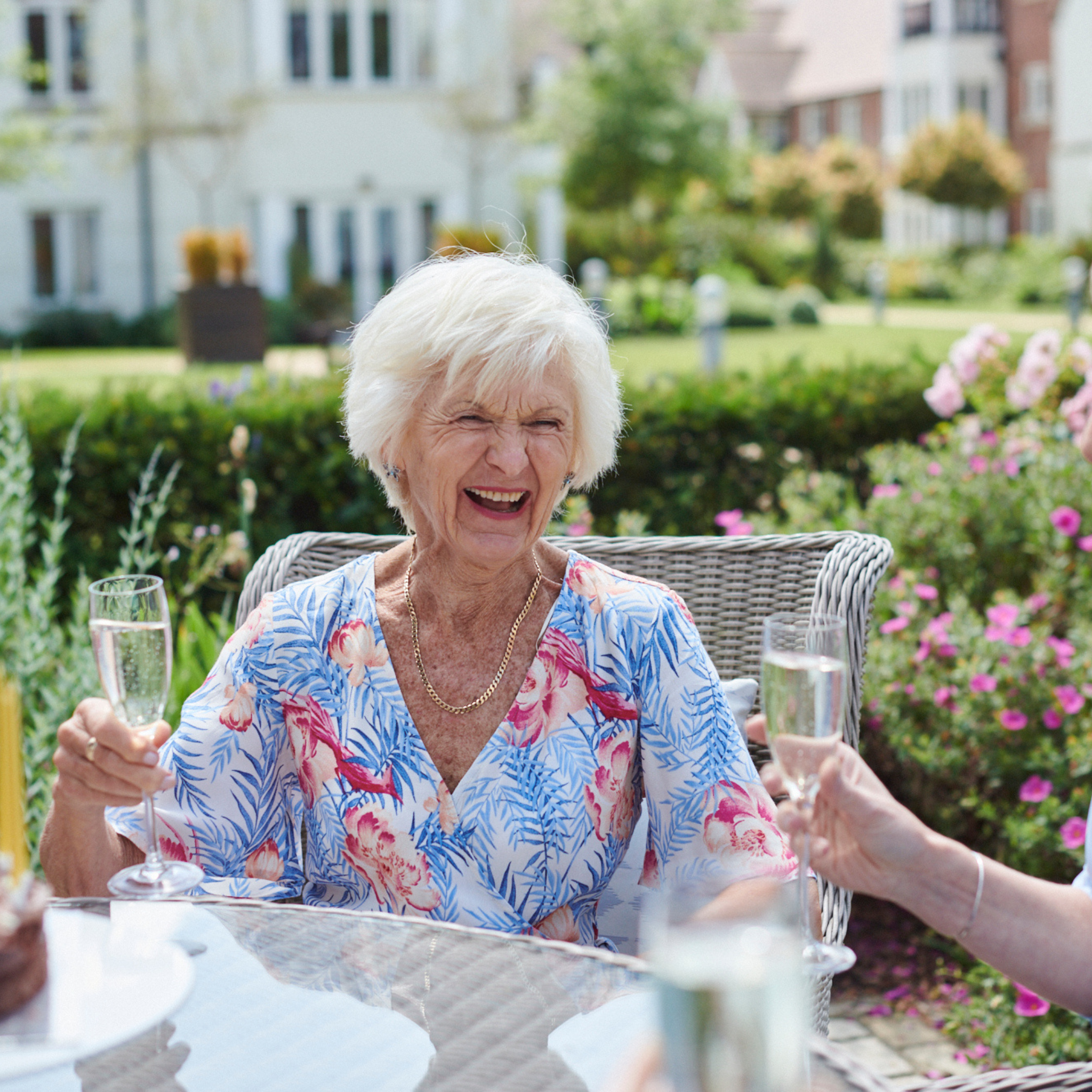 Lady laughing