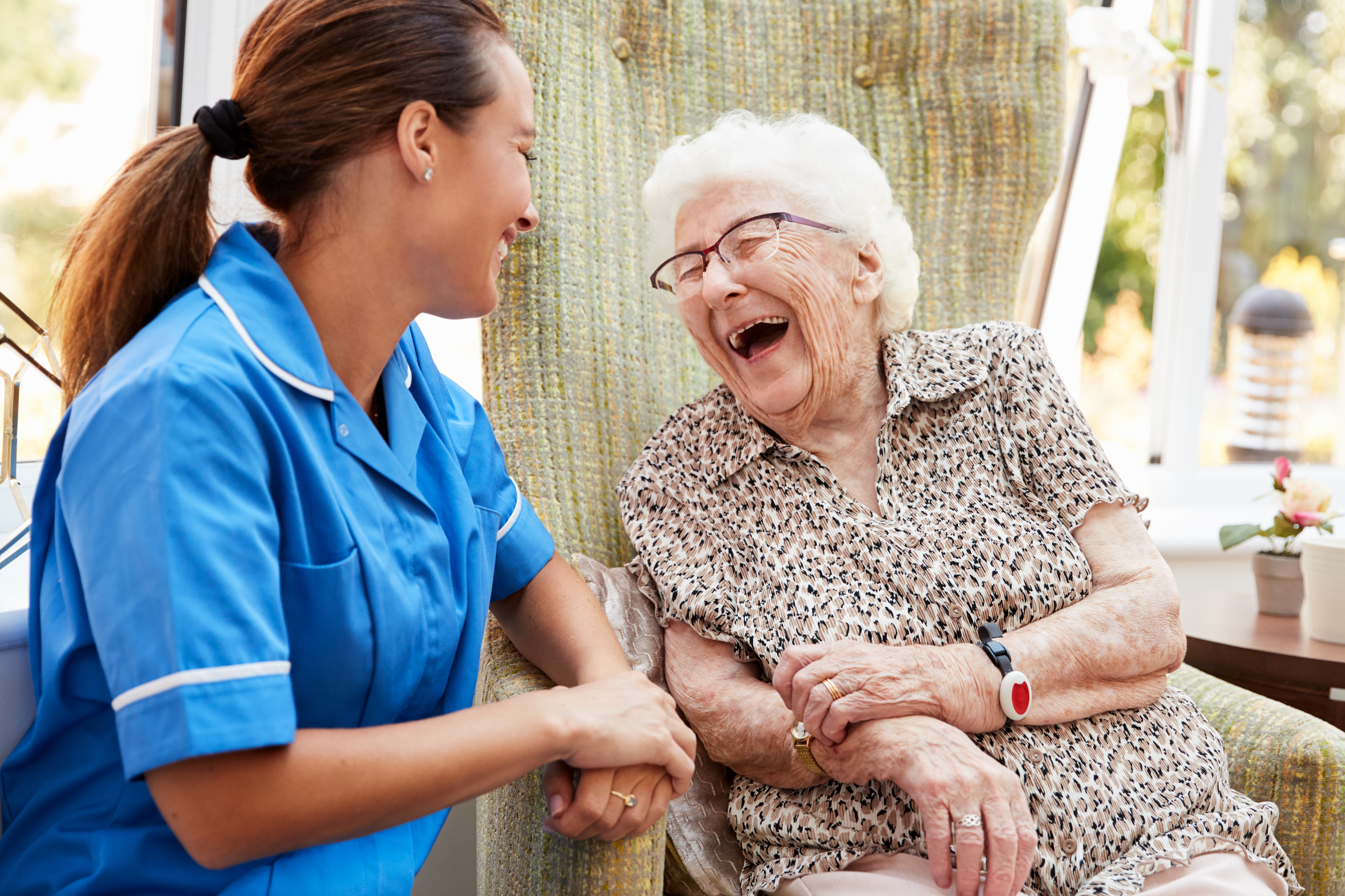 Carer with resident