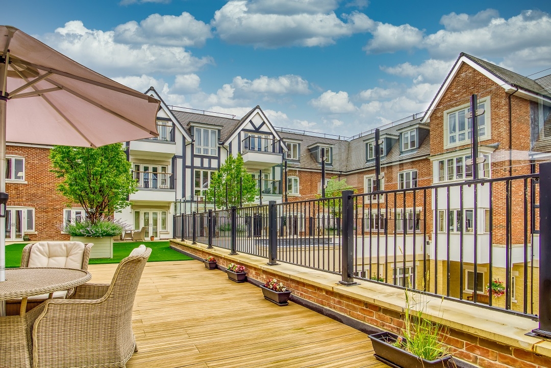 Outdoor terrace areas  at Richmond Villages Wood Norton
