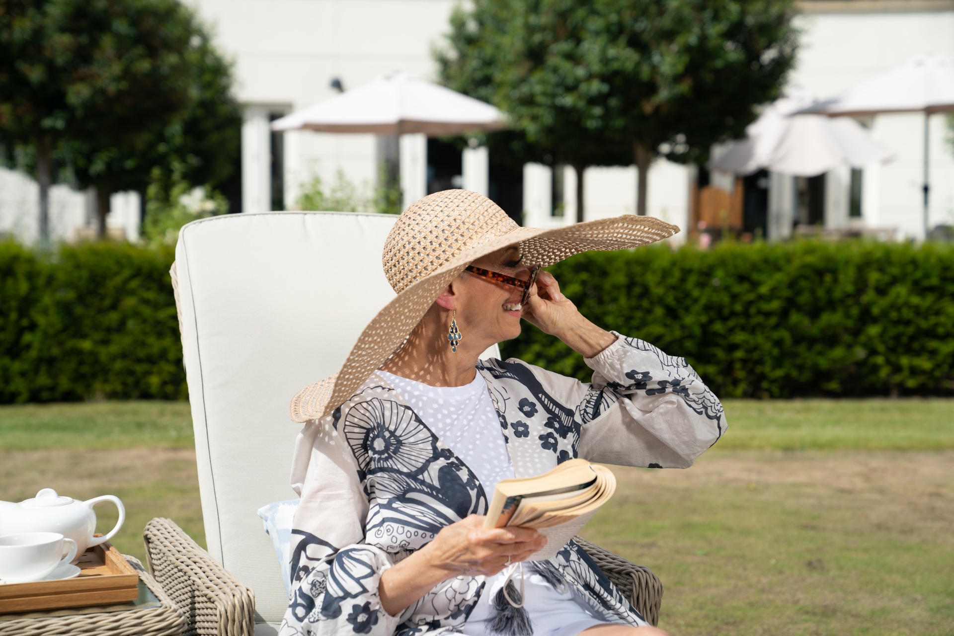 Relaxing in Village Garden