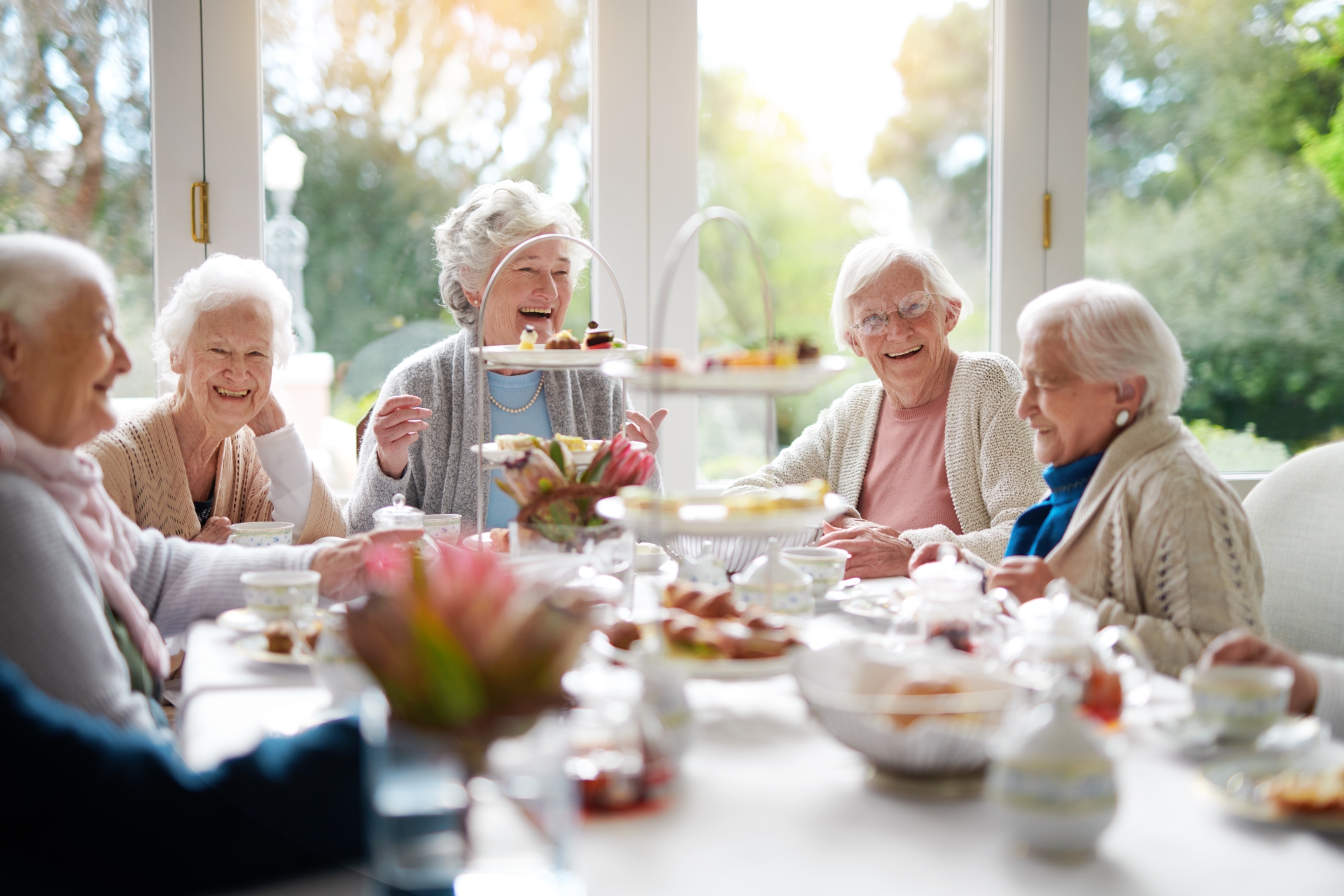 Group of ladies dining