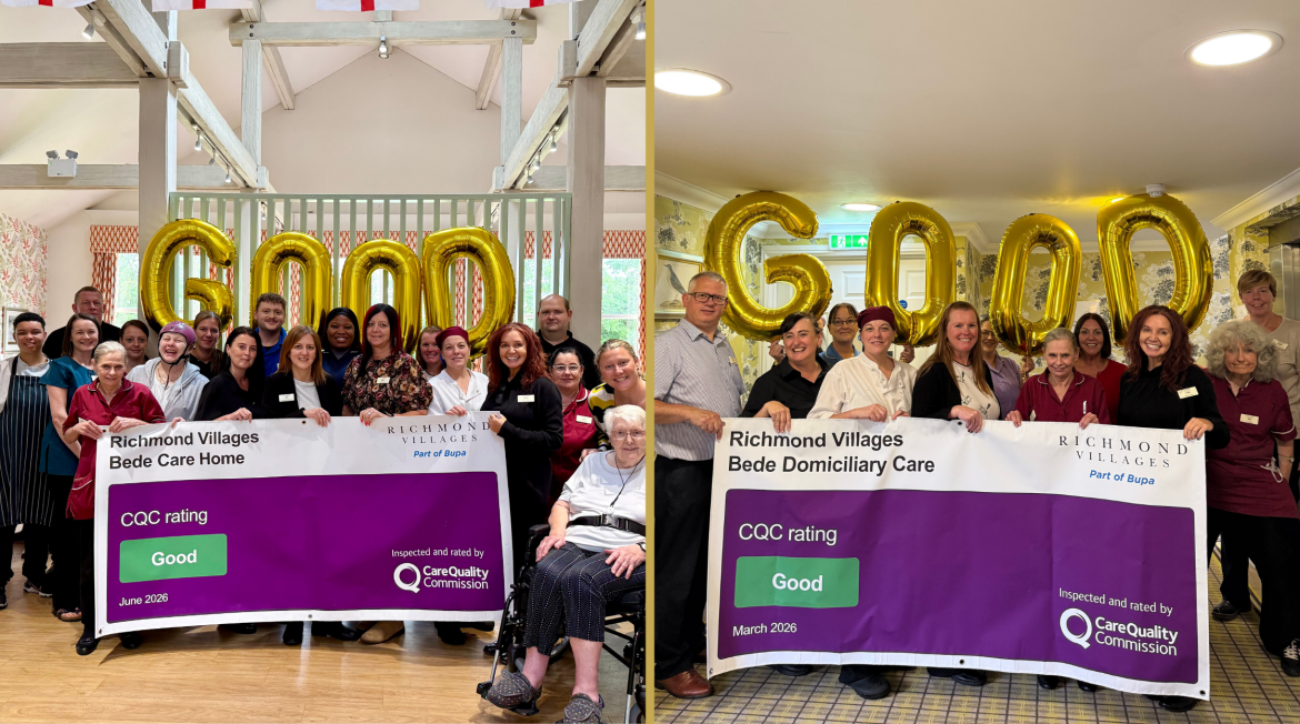 Bede celebrating their CQC score