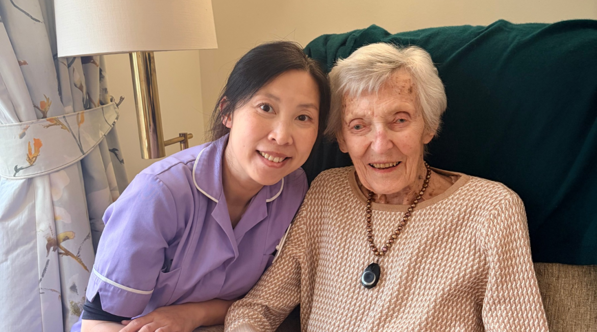 A resident and carer