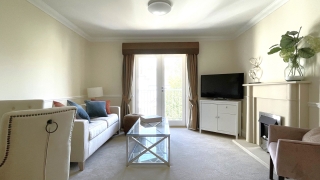 Living room with fireplace