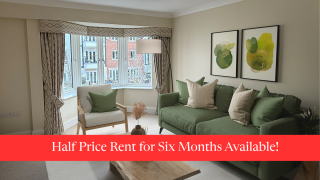 Living Room with Special Offer Banner