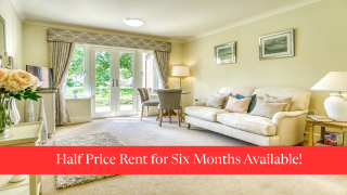 Generic living room with offer banner