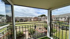 Balcony with bowling green views