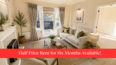 Living Room with Offer Banner