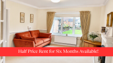 Living Room with Offer Banner