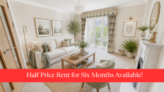 Living Room with Offer Banner